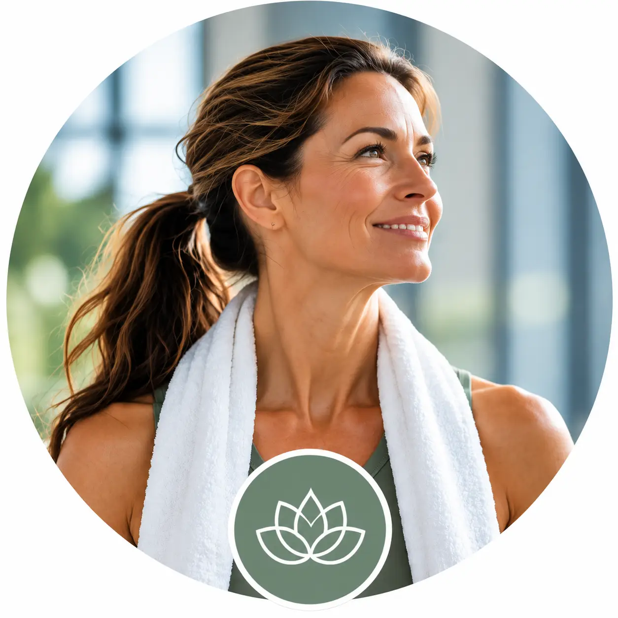 Woman feeling energized and well with personalized hormone replacement therapy